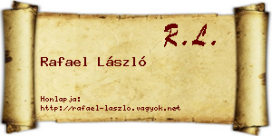Rafael László névjegykártya